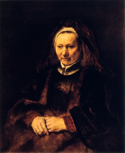 Egy öregasszony portréja, 17. század alkotó: Rembrandt van Rijn