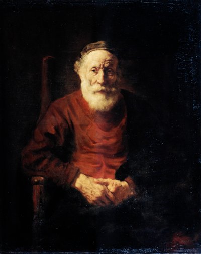 Vörös ruhás öregember portréja, 1652-1654. alkotó: Rembrandt van Rijn