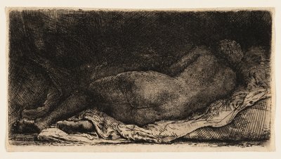 Fekvő női akt alkotó: Rembrandt van Rijn