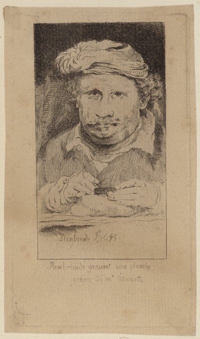 Rembrandt 1645-ös önarckép Mariette gyűjteményében alkotó: Rembrandt van Rijn