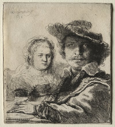 Rembrandt és felesége, Saskia alkotó: Rembrandt van Rijn