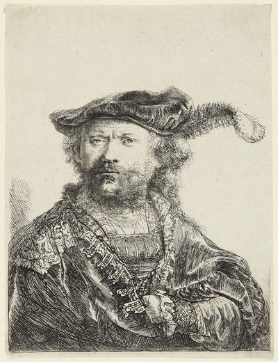 Rembrandt bársony sapkában alkotó: Rembrandt van Rijn