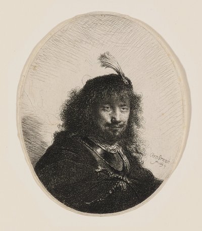 Rembrandt tollas sapkával és leengedett karddal alkotó: Rembrandt van Rijn