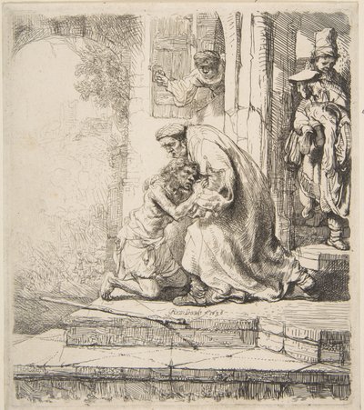 A tékozló fiú visszatérése, 1620-69. alkotó: Rembrandt van Rijn