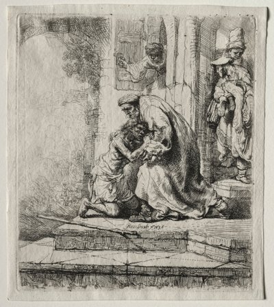 A tékozló fiú visszatérése, 1636. alkotó: Rembrandt van Rijn