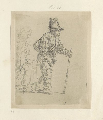 Rondtrekkende boerenfamilie Nyolcvanöt eredeti nyomat gyűjteménye (sorozat címe) alkotó: Rembrandt van Rijn