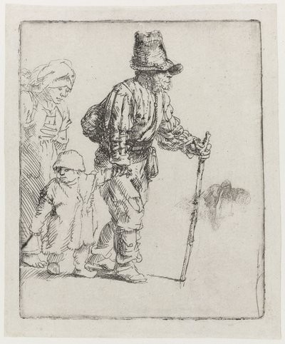 Vándorló paraszti család alkotó: Rembrandt van Rijn