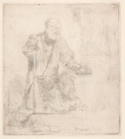 Szent Péter bűnbánatban alkotó: Rembrandt van Rijn