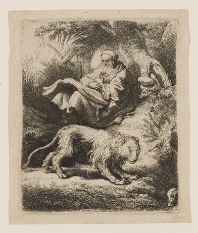 Szent Jeromos olvasás közben alkotó: Rembrandt van Rijn