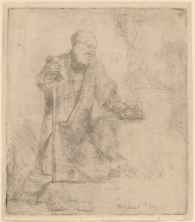 Szent Péter a bűnbánatban alkotó: Rembrandt van Rijn