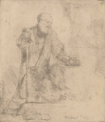 Szent Péter a bűnbánatban, 1645. alkotó: Rembrandt van Rijn
