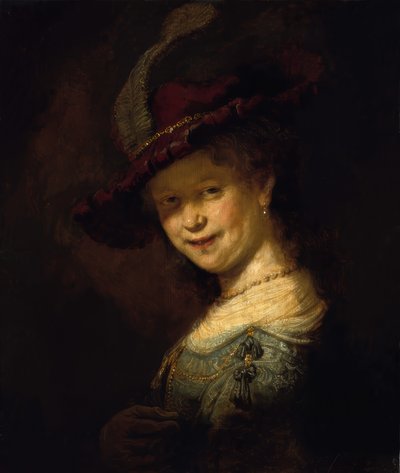 Saskia van Uylenburgh lányként alkotó: Rembrandt van Rijn
