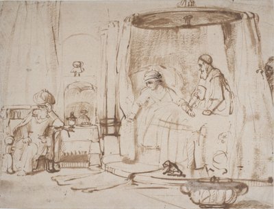 Jelenet az Antiochus és Stratonice történetéből alkotó: Rembrandt van Rijn