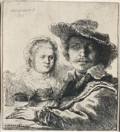 Önarckép Saskiával alkotó: Rembrandt van Rijn