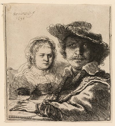 Önarckép Saskiával alkotó: Rembrandt van Rijn