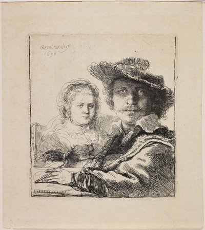 Önarckép Saskia-val alkotó: Rembrandt van Rijn