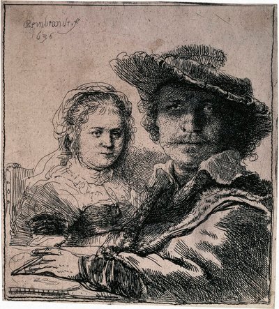 Önarckép Saskiával, 1636. alkotó: Rembrandt van Rijn