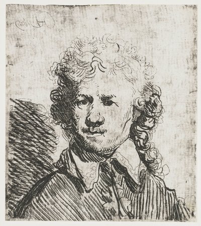 Önarckép, csupasz fejű Önarckép csupasz fejjel: mellszobor, durván maratott alkotó: Rembrandt van Rijn