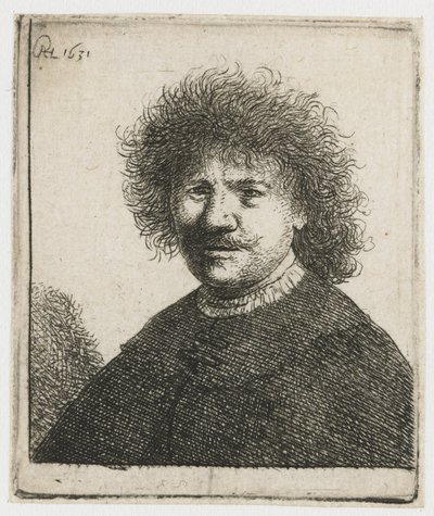 Önarckép leeső gallérú köpenyben: mellszobor alkotó: Rembrandt van Rijn