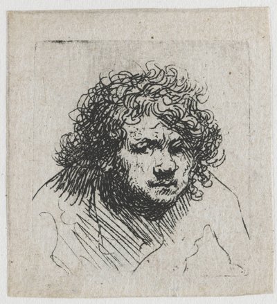 Előrehajló önarckép: mellszobor alkotó: Rembrandt van Rijn