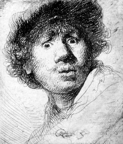 Önarckép, 1630 (metszet) alkotó: Rembrandt van Rijn