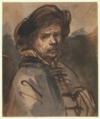Önarckép, 1635-40 (toll és barna tinta) alkotó: Rembrandt van Rijn