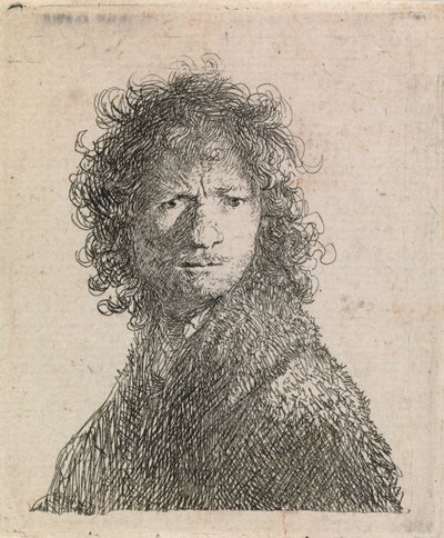 Önarckép, homlokráncolva alkotó: Rembrandt van Rijn