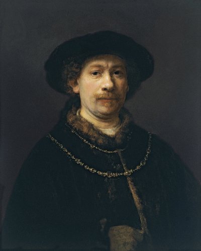 Önarckép svájcisapkával és két aranylánccal, 1642 körül alkotó: Rembrandt van Rijn