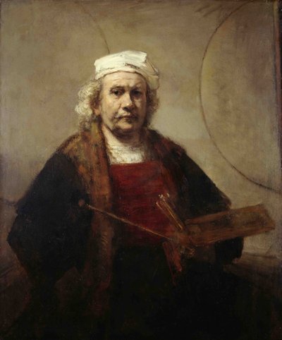 Önarckép két körrel, kb. 1665-1669 alkotó: Rembrandt van Rijn