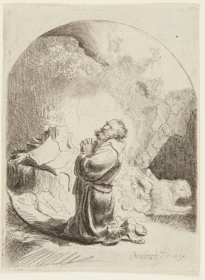 Imádkozó Szent Jeromos alkotó: Rembrandt van Rijn
