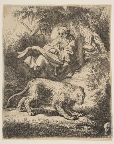 Szent Jeromos Reading, 1634. alkotó: Rembrandt van Rijn