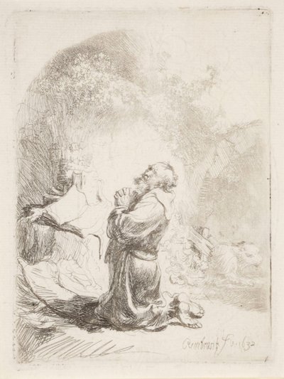 Imádkozó Szent Jeromos alkotó: Rembrandt van Rijn