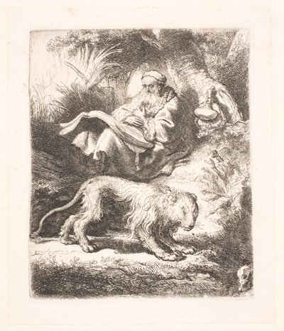 Szent Jeromos olvasás alkotó: Rembrandt van Rijn