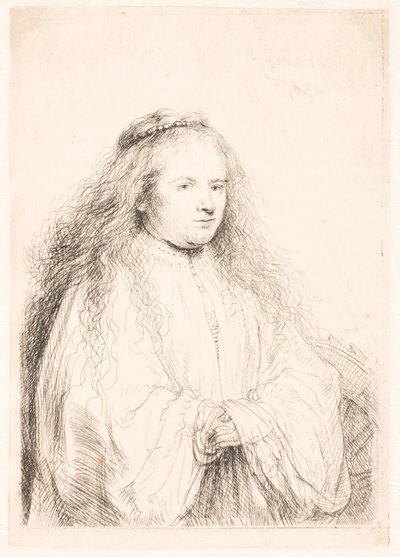 Saskia mint S. Catharine (a "kis zsidó menyasszony") tanulmányozása alkotó: Rembrandt van Rijn