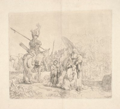 Szent Fülöp diakónus megkereszteli az etióp királynő, Kandaki udvaroncát (az úgynevezett „eunuch keresztelése”) alkotó: Rembrandt van Rijn