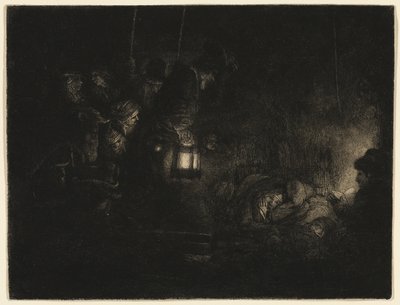 A Pásztorok imádata: Éjszakai darab alkotó: Rembrandt van Rijn