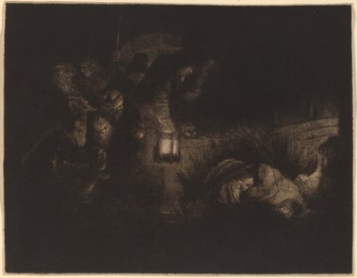 A Pásztorok imádata: egy éjszakai darab alkotó: Rembrandt van Rijn