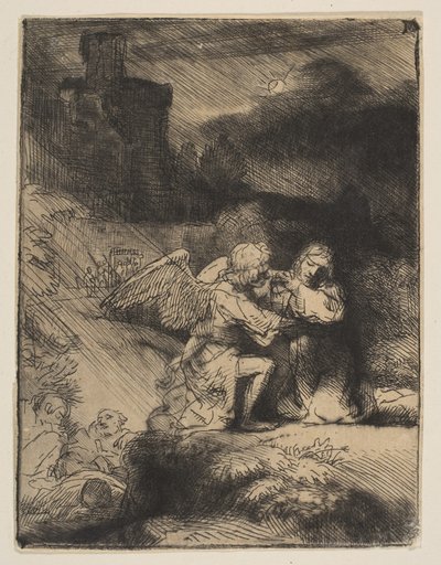 Az agónia a kertben, kb. 1652. alkotó: Rembrandt van Rijn