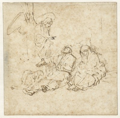 Az angyal, aki álmában megjelent Józsefnek alkotó: Rembrandt van Rijn