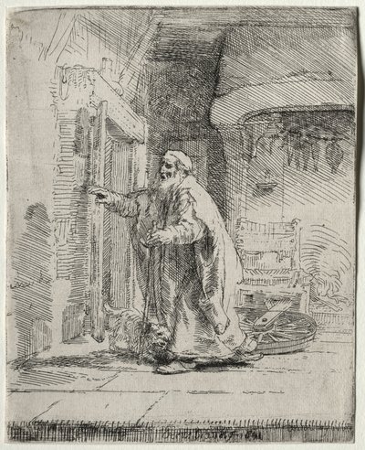 Tobit vaksága: A nagyobb tányér alkotó: Rembrandt van Rijn