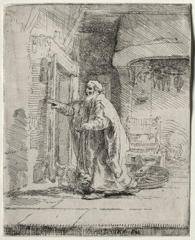Tóbit vaksága: A nagyobb tányér, 1651. alkotó: Rembrandt van Rijn