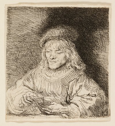 A kártyajátékos alkotó: Rembrandt van Rijn
