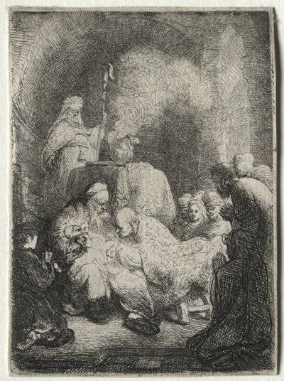 A körülmetélés: kis tányér alkotó: Rembrandt van Rijn