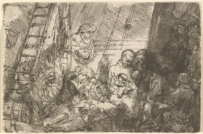A körülmetélés az istállóban alkotó: Rembrandt van Rijn