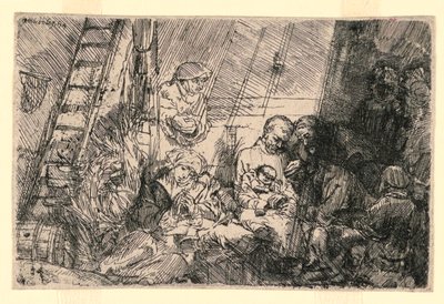 A körülmetélés az istállóban alkotó: Rembrandt van Rijn