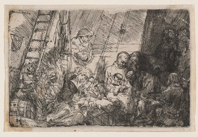 A körülmetélés az istállóban alkotó: Rembrandt van Rijn