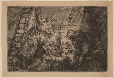 A körülmetélés az istállóban alkotó: Rembrandt van Rijn