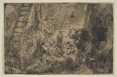A körülmetélés az istállóban, 1654. alkotó: Rembrandt van Rijn