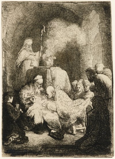 A körülmetélés: kis tányér, 1630. alkotó: Rembrandt van Rijn