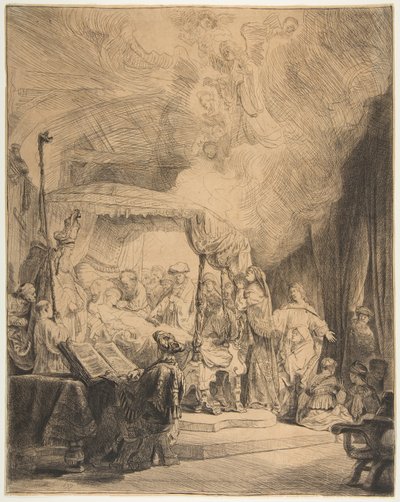 A Szűz halála, 1639. alkotó: Rembrandt van Rijn